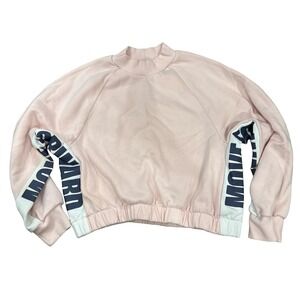 NET Kids Sweatshirt Pink Move Forward Graphic Mock Neck Pullover Girls Size 10